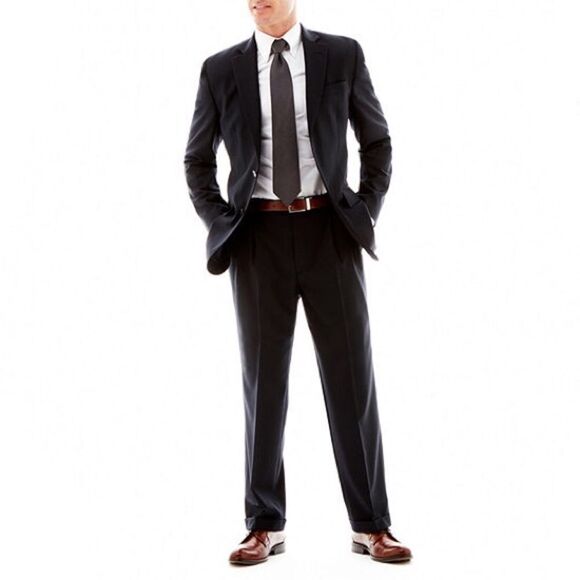 🆕 STAFFORD Travel Suit Jacket Classic Fit Black NWT - Picture 2 of 13